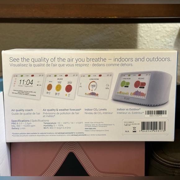 NEW IQAir Air Visual Pro - Picture 2 of 3